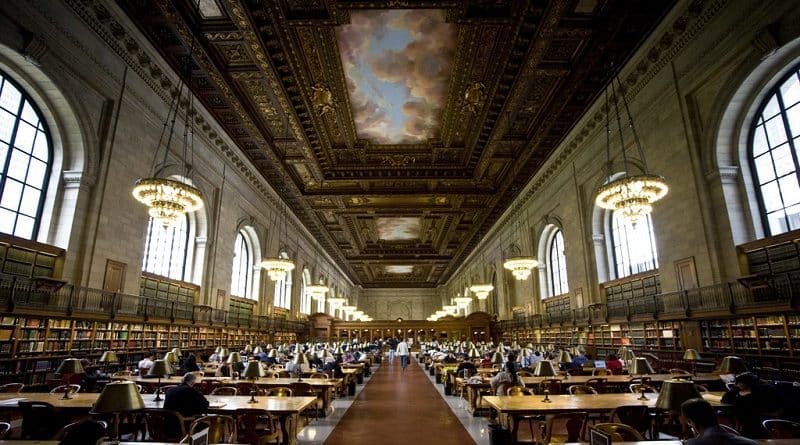 Two halls of the new York public library will be recognized as monuments of history and architecture