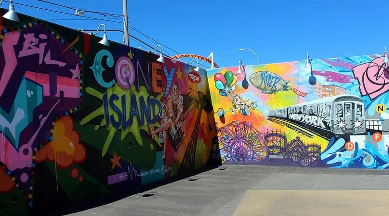 In Coney island again, open season, street art — Coney Art Walls
