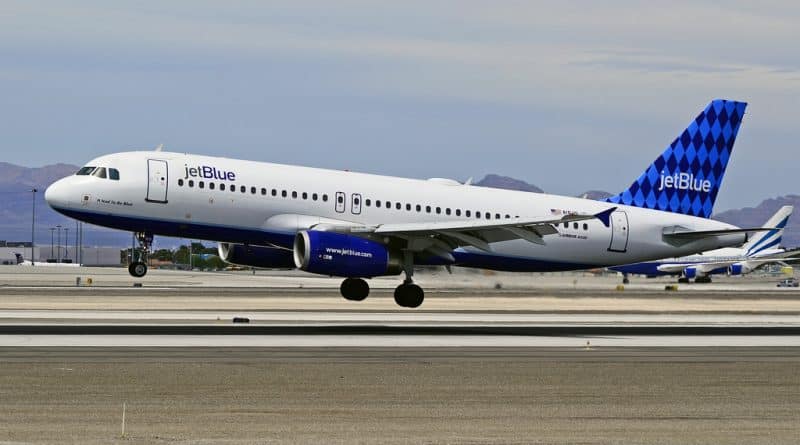 The airline JetBlue is awarding free tickets among tax debtors