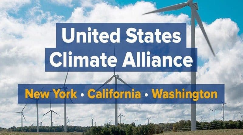 The American climate Alliance — a protest against the release of the Paris agreement