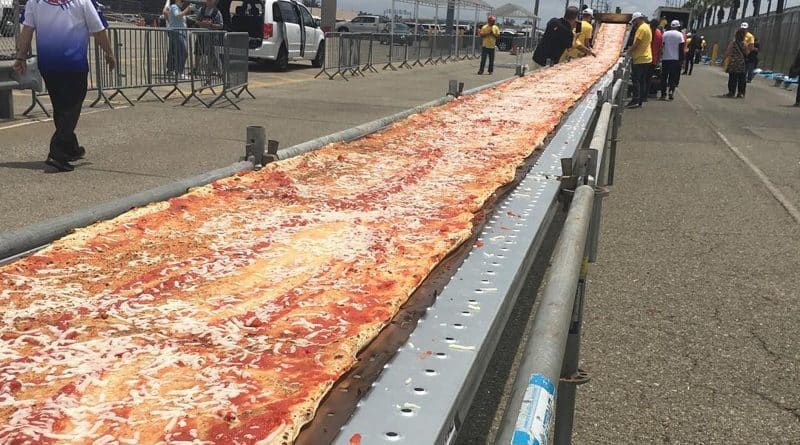 In southern California, has baked the world’s longest pizza