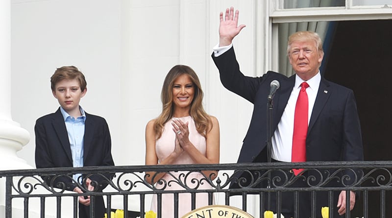 Melania and Barron Trump now live in the White house