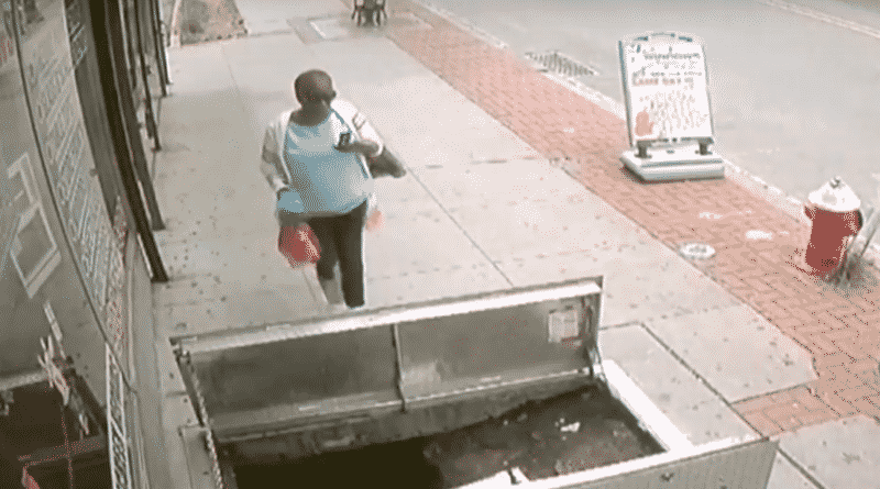 In new Jersey the woman fell into an open manhole when I was texting