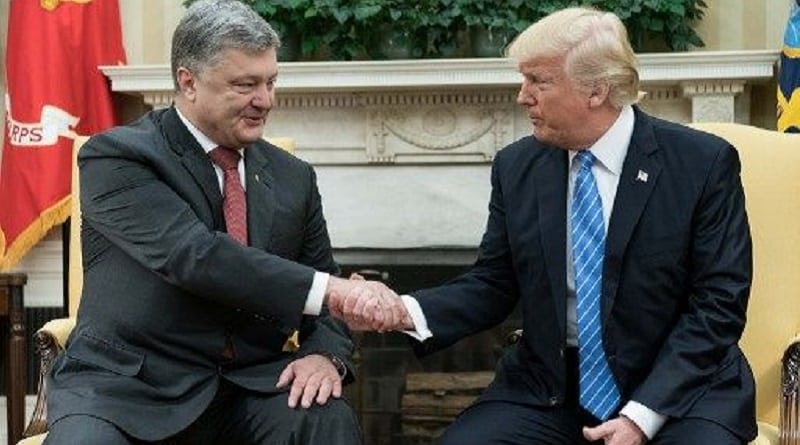 Trump has met with President of Ukraine Petro Poroshenko