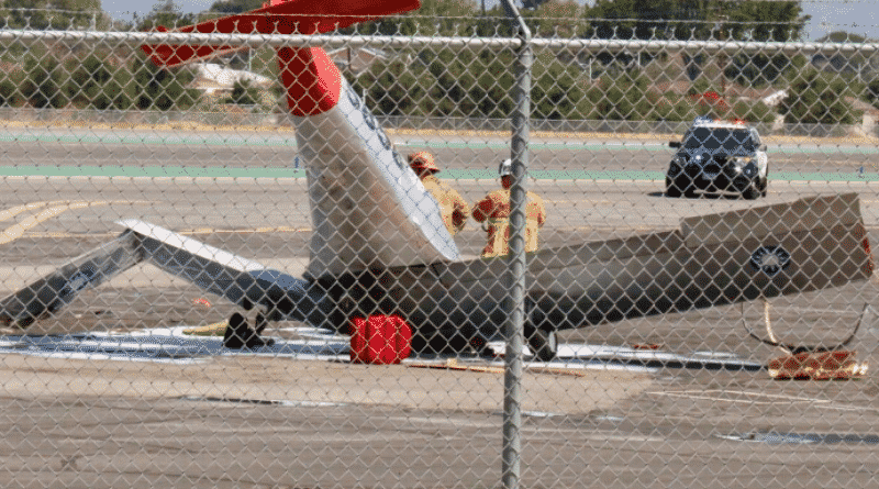 At the airport El Monte crashed a single-engine plane