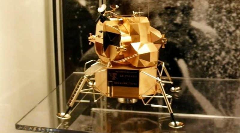 From the Neil Armstrong Museum stolen gold replica of the lunar Rover
