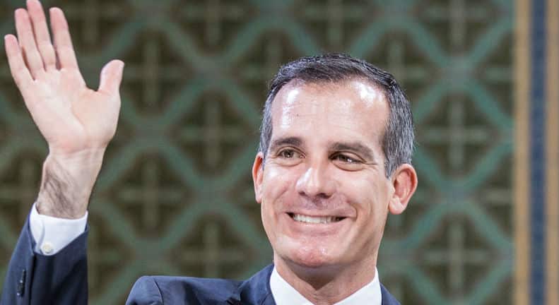 Eric Garcetti took the oath of mayor for the second time