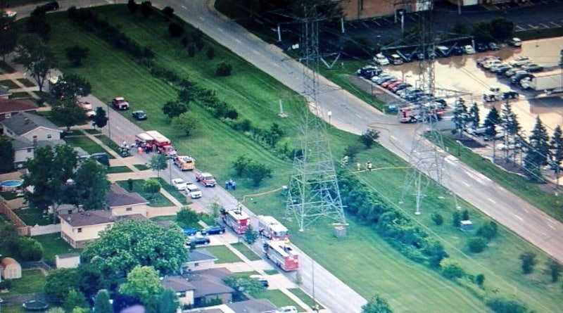 Near O’hare airport — explosion and leakage of ammonia (photos)