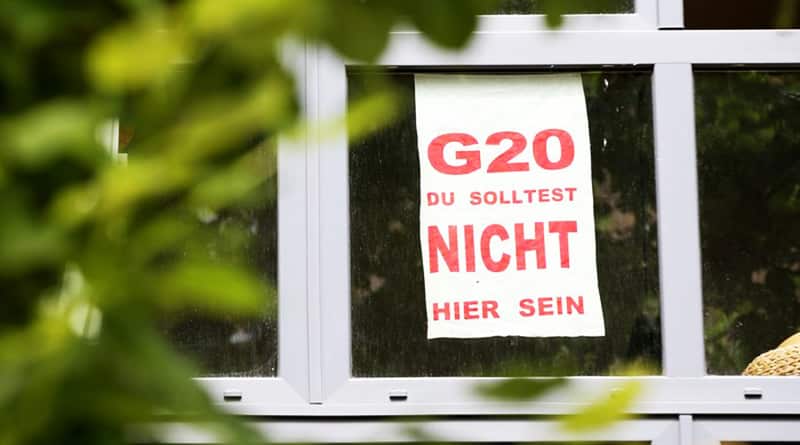 About 100,000 people take part in the protest against the G20