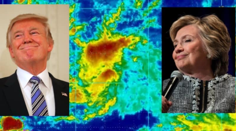 Amazing coincidence: near US — storms don and Hilary