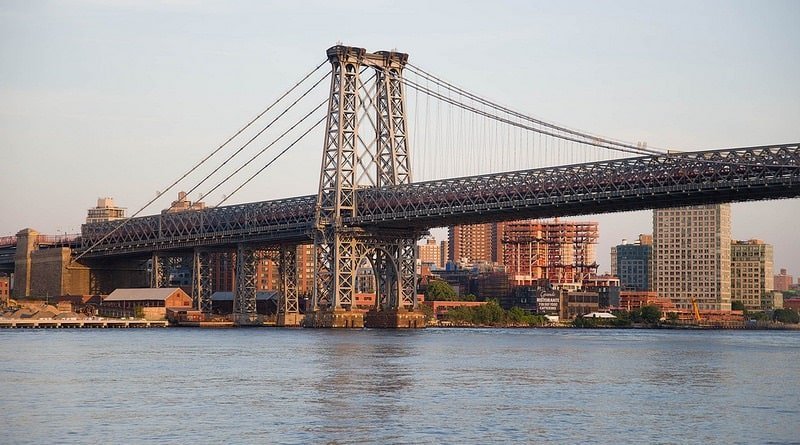 The man crashed by jumping from the Williamsburg Bridge