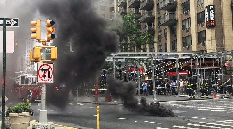 A fire in Upper West Side, lit up hatches, local residents were left without electricity, streets blocked