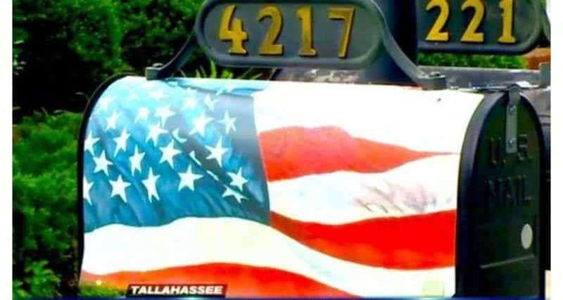 The Navy veteran from Florida was forced to remove American flag from mailbox