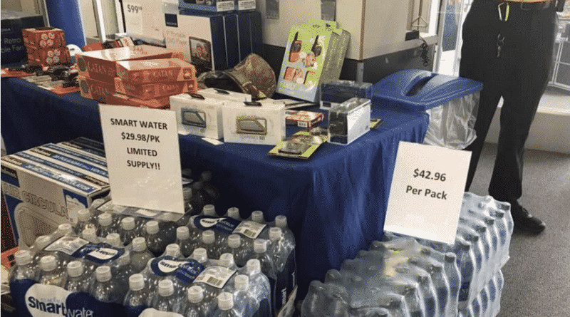 Texas business profiting from the disaster, shamelessly inflating the price of commodities