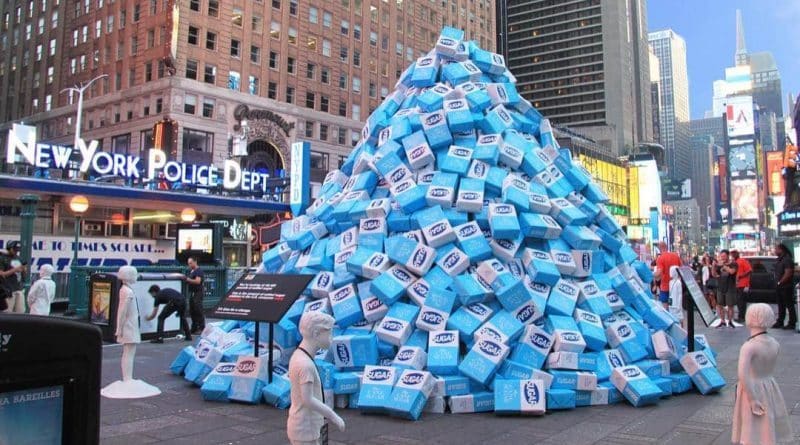 In times square there were 20 000 kg sugar