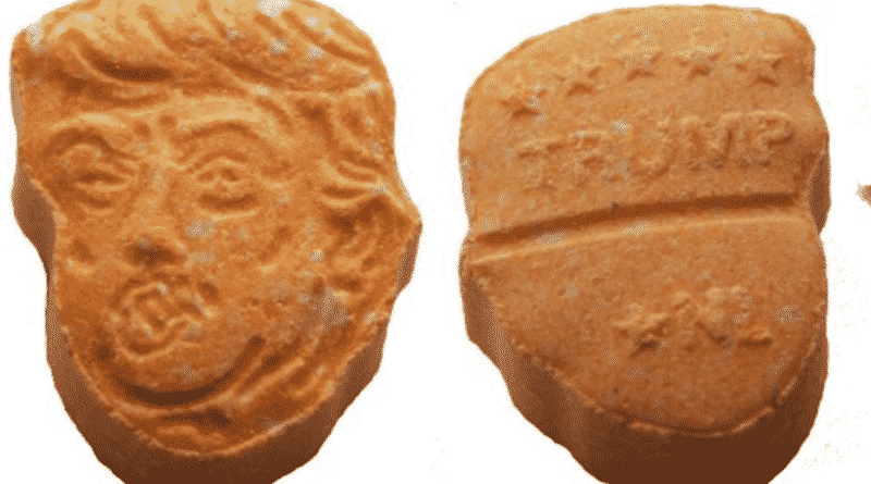 In Germany, the large seizures of ecstasy in the shape of the head of trump