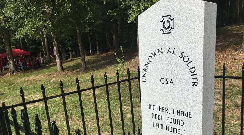 In Alabama, a monument to the Confederacy, yet everywhere they are demolished
