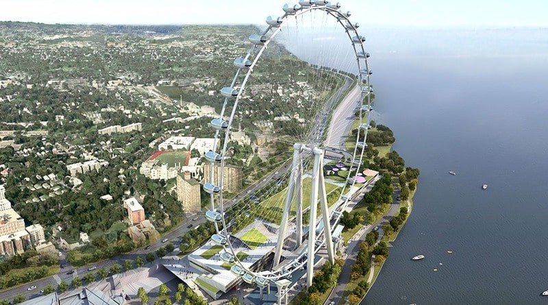 In new York city will resume construction of the world’s largest Ferris wheel