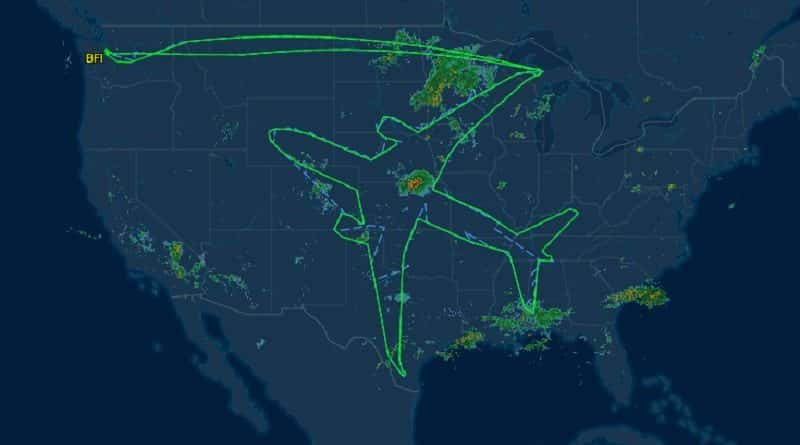 Boeing drew in the air a plane half the size of USA