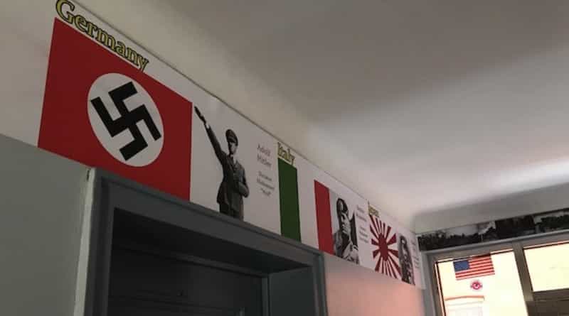 Portraits of Hitler and a swastika in the house in Queens explained the «historical lessons»