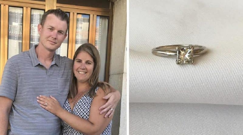 The woman found her diamond ring after 9 years