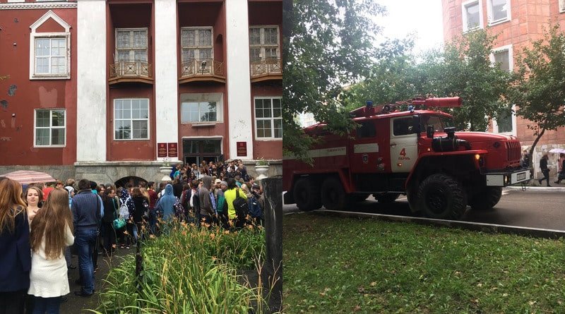 In the major cities of Russia massively evacuating people