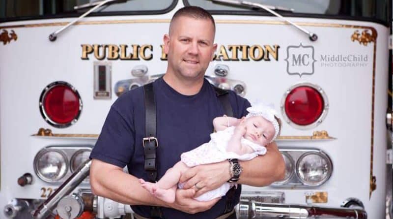 A firefighter adopted a girl, which brought
