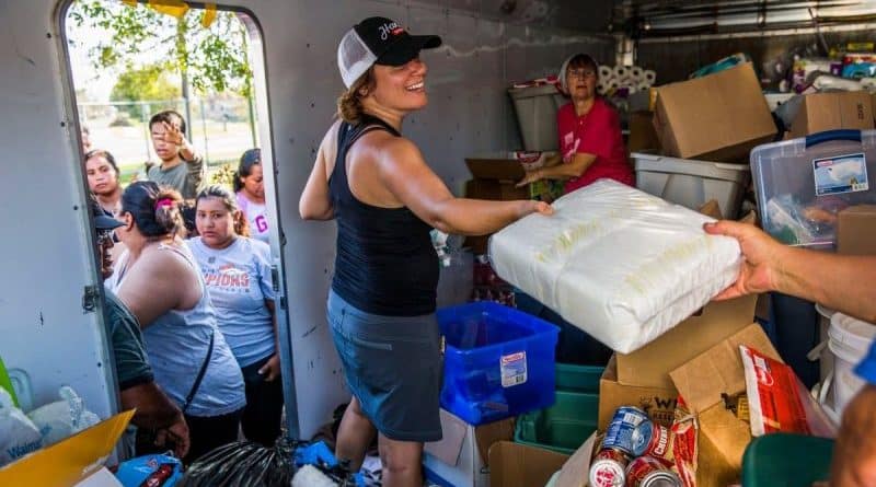 The family drove 1750 miles to bring aid to residents of Florida