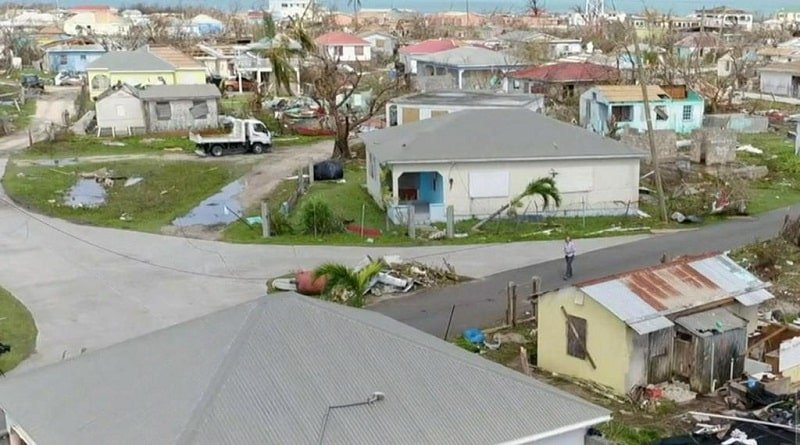 Barbuda is a now uninhabited island, completely destroyed by hurricane Irma