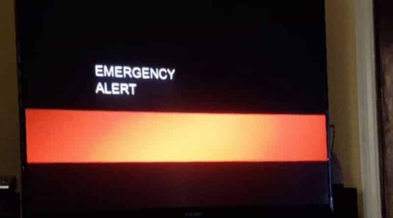 In California on TV by accident gave the alarm