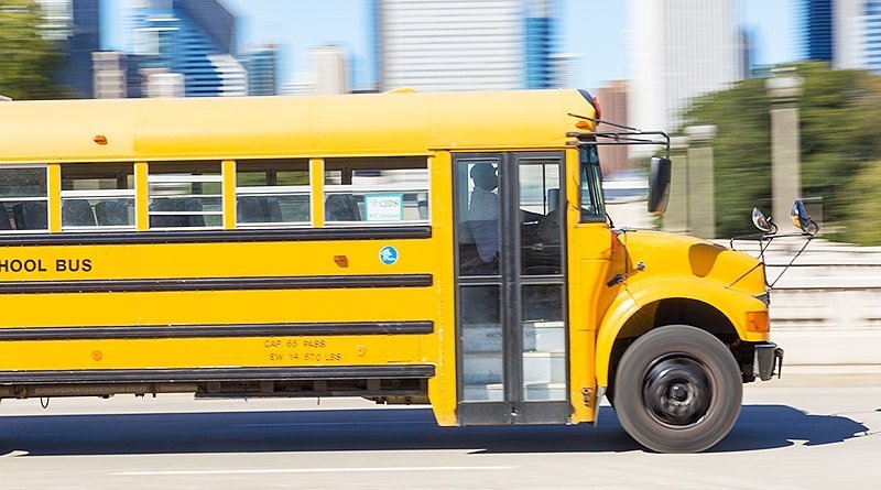 Two children found sleeping in empty school buses