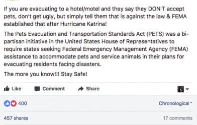 A list of fake news about hurricane Irma
