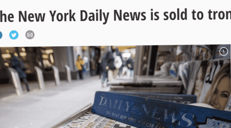 The New York Daily News sold for $ 1