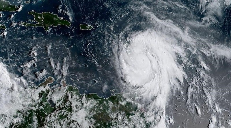 Hurricane Maria intensified to a category 3