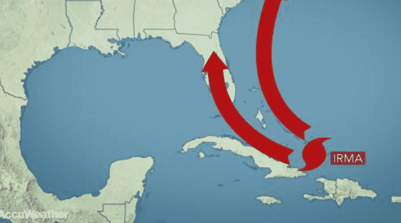 Hurricane Irma is heading for Florida: the state of the state of emergency