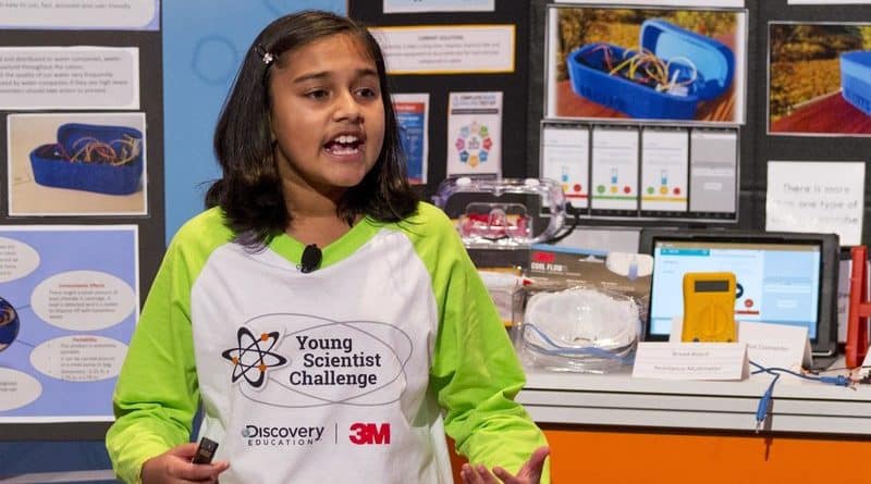 The girl had invented a device for the detection of lead in drinking water