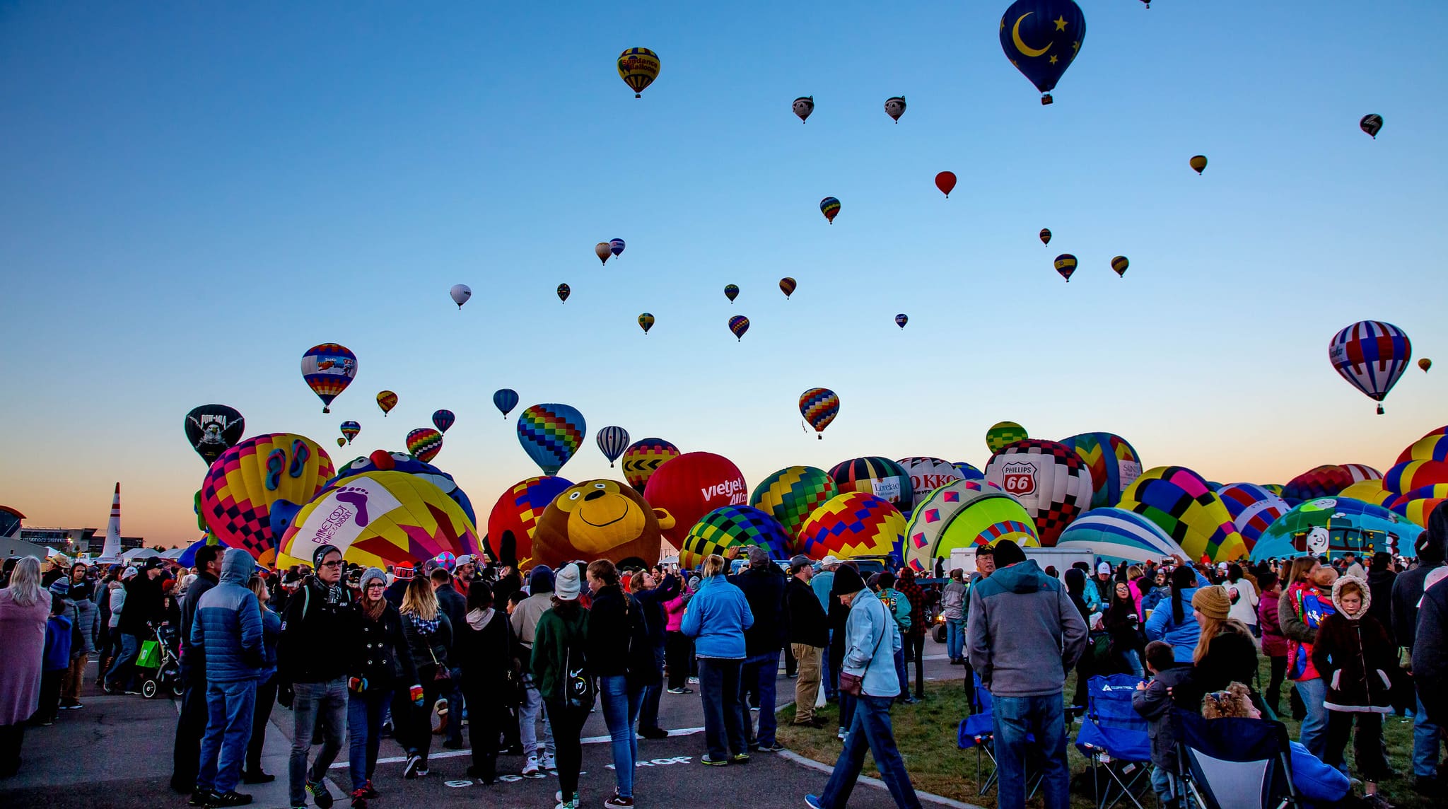 Traveling in USA: the balloon Festival in Albuquerque.
