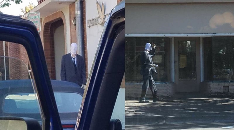 Residents in Oregon scared Slender man (photo)