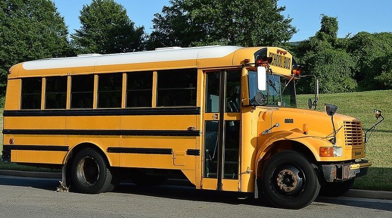 The driver parked the school bus with children on the roadside and ran away