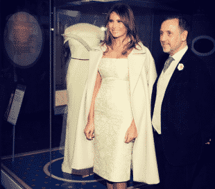 Melania trump donated the famous dress with the inauguration of the President to the Smithsonian Museum
