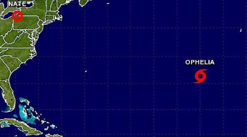 In the Atlantic ocean has formed a new hurricane Ophelia