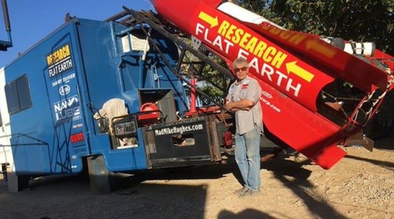 The singer will fly in a rocket from scrap metal, to prove that the Earth was flat