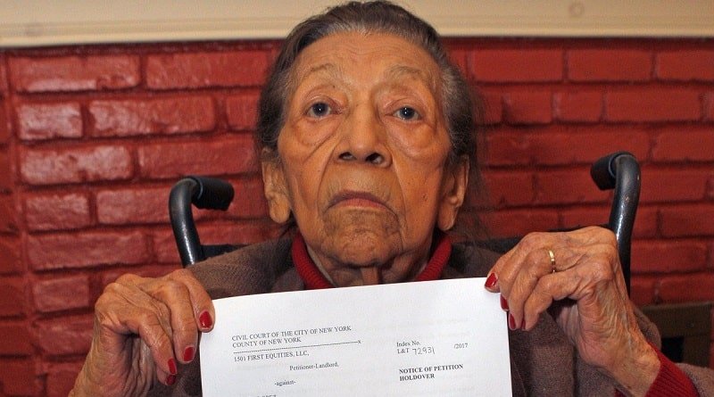 The landlord is trying to evict 100-year-old of flats with controlled rents