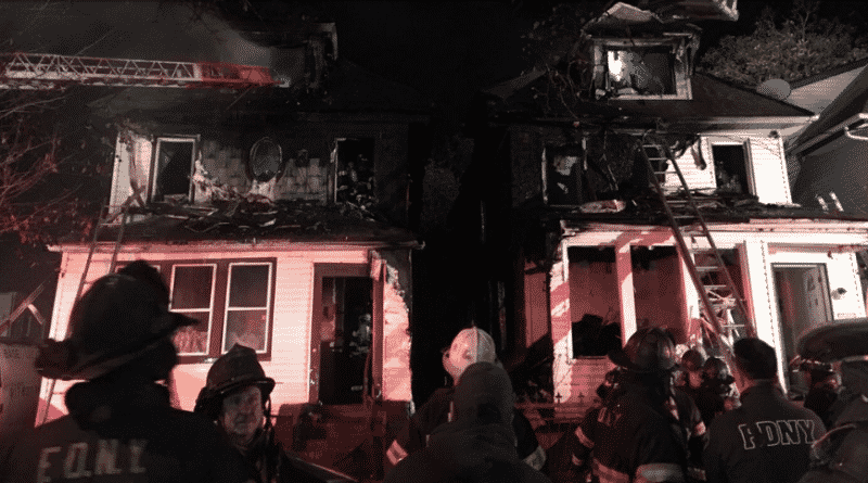 Thanksgiving in Queens burned houses