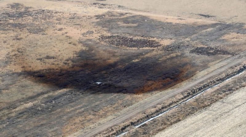 From the pipeline in South Dakota has leaked 210,000 for halon oil
