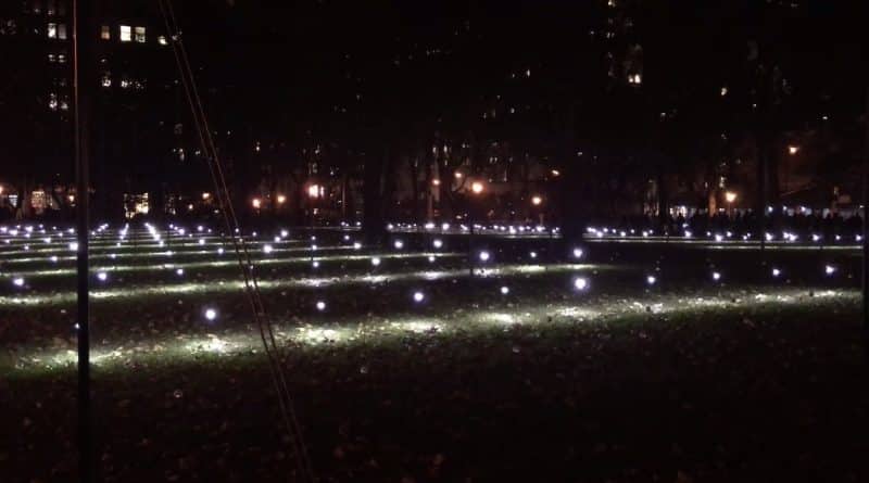 Ethereal light installation shines in Madison Square Park