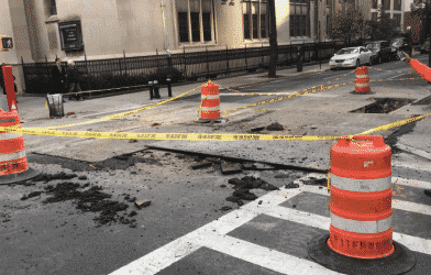 Near Central Park in Manhattan was rocked by underground explosions