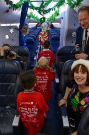 United Airlines took to the North pole for sick children