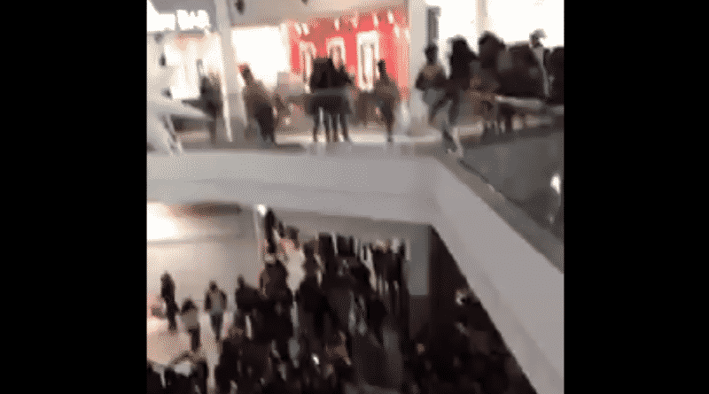 In shopping centers in California and new Jersey, there was a mass brawl teenagers