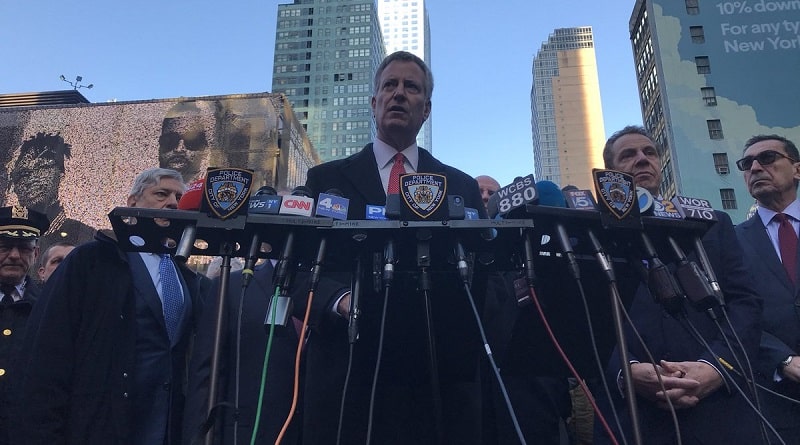 Bill de Blasio: «the explosion in the Port Authority Bus Terminal was an attempt of terrorist act»